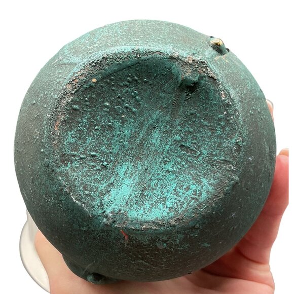 Unique Handcrafted Ceramic & Metal Gargoulette Teapot Mid East Egyptian Style - Picture 5 of 5